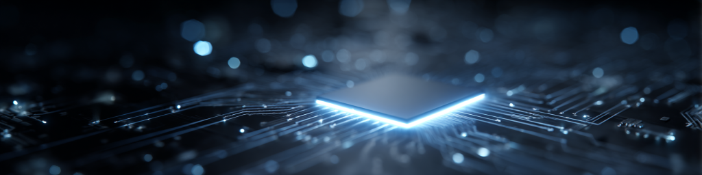 Chip, circuit board, blue glow, semiconductor, tech hardware