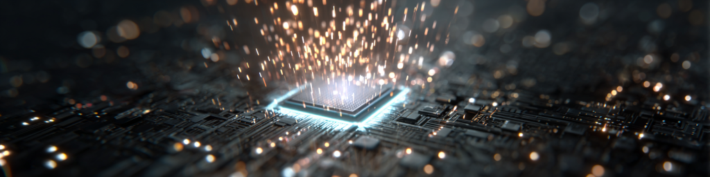Glowing chip, circuit board, light particles, semiconductor, tech hardware, electronic component